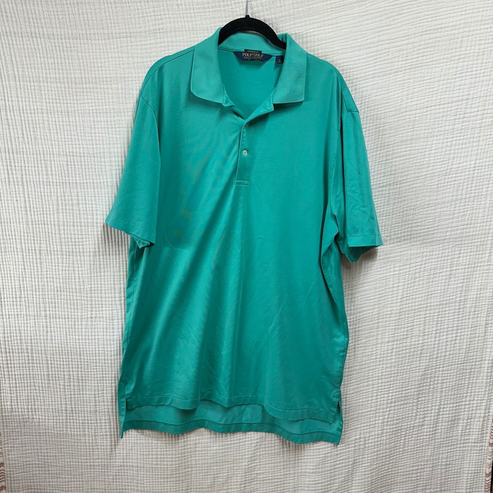 Polo Golf Ralph Lauren Performance Pima Cotton Blend Shirt Green Mens Large